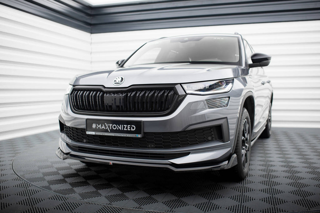Prelungire splitter bara fata Skoda Kodiaq Sportline Mk1 Facelift 2021-2023 v8 - Maxton Design