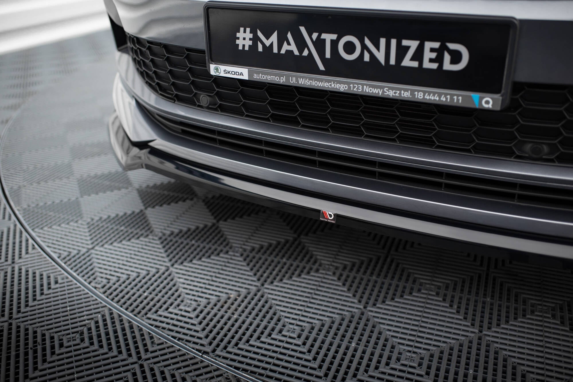 Prelungire splitter bara fata Skoda Kodiaq Sportline Mk1 Facelift 2021-2023 v8 - Maxton Design
