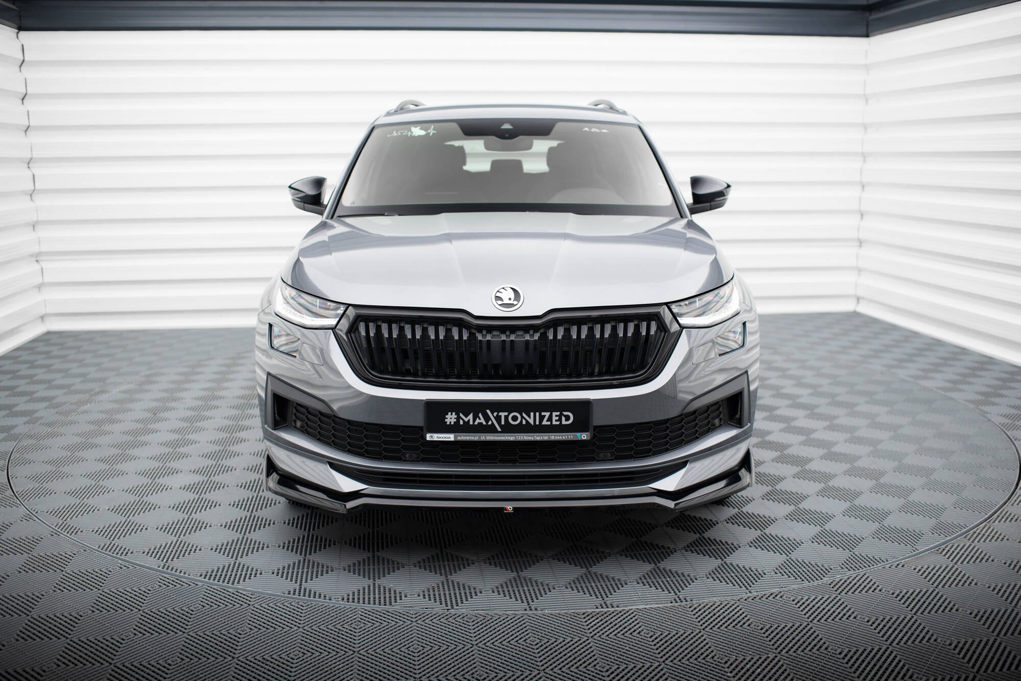 Prelungire splitter bara fata Skoda Kodiaq Sportline Mk1 Facelift 2021-2023 v8 - Maxton Design