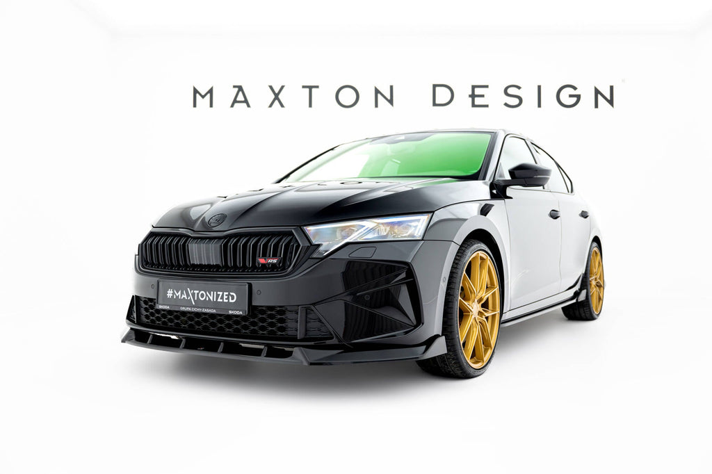 Prelungire splitter bara fata Skoda Octavia RS Liftback Combi Mk4 Facelift 2024- v19 - Maxton Design