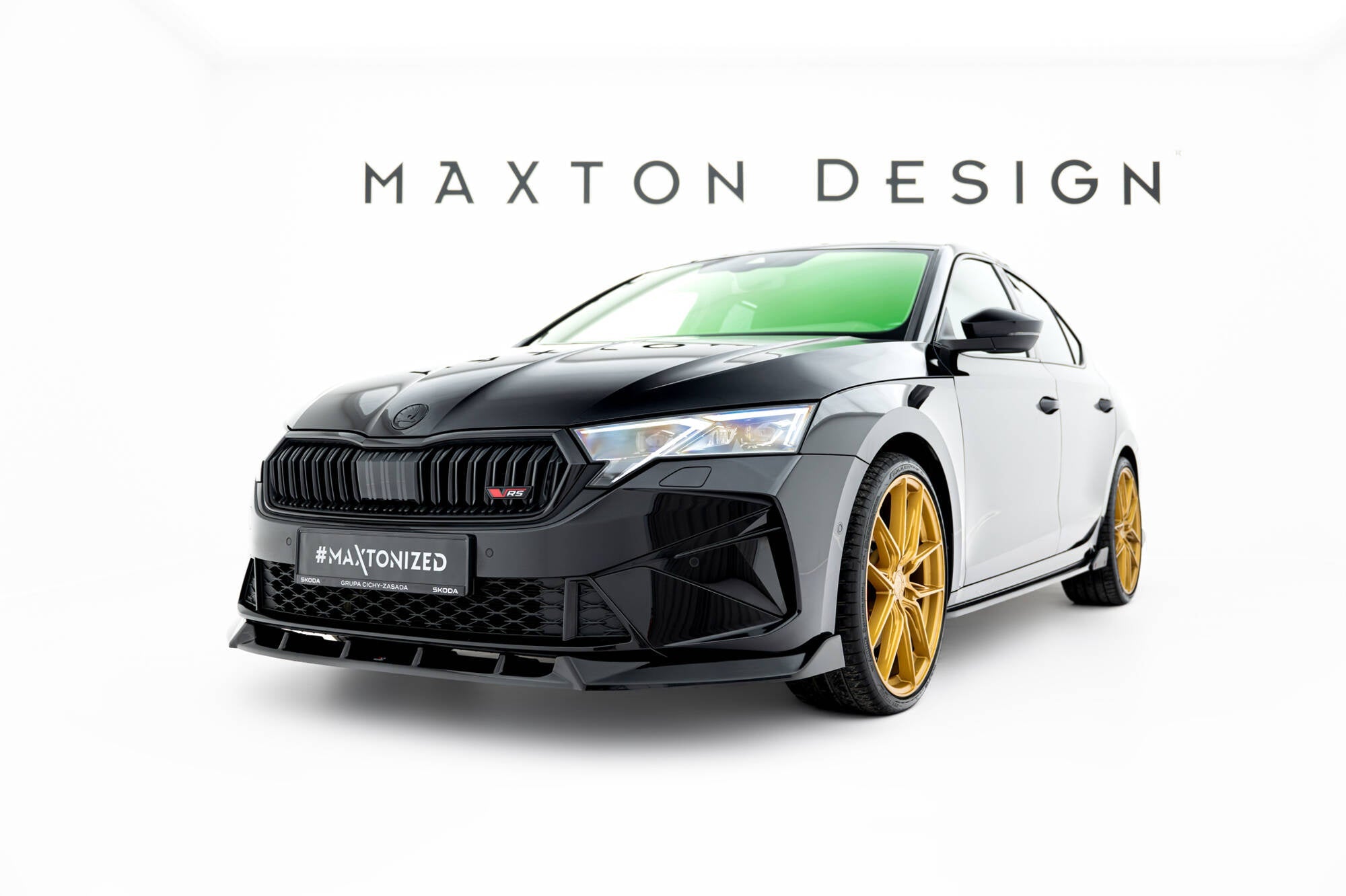 Prelungire splitter bara fata Skoda Octavia RS Liftback Combi Mk4 Facelift 2024- v19 - Maxton Design