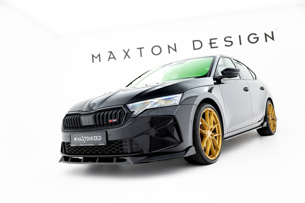 Prelungire splitter bara fata Skoda Octavia RS Liftback Combi Mk4 Facelift 2024- v19 - Maxton Design