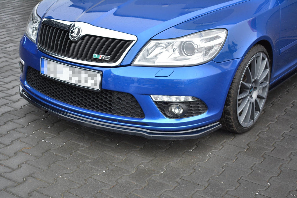 Prelungire splitter bara fata Skoda Octavia Mk2 RS Facelift 2008-2013 v7 - Maxton Design