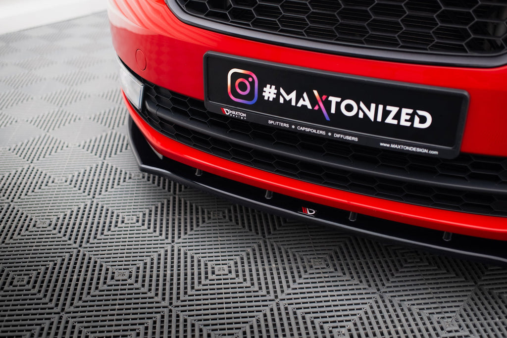 Prelungire splitter bara fata Skoda Rapid 2013-2019 v2 - Maxton Design
