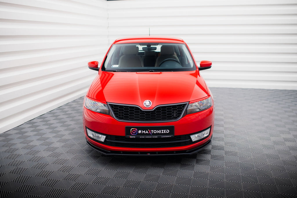 Prelungire splitter bara fata Skoda Rapid 2013-2019 v2 - Maxton Design