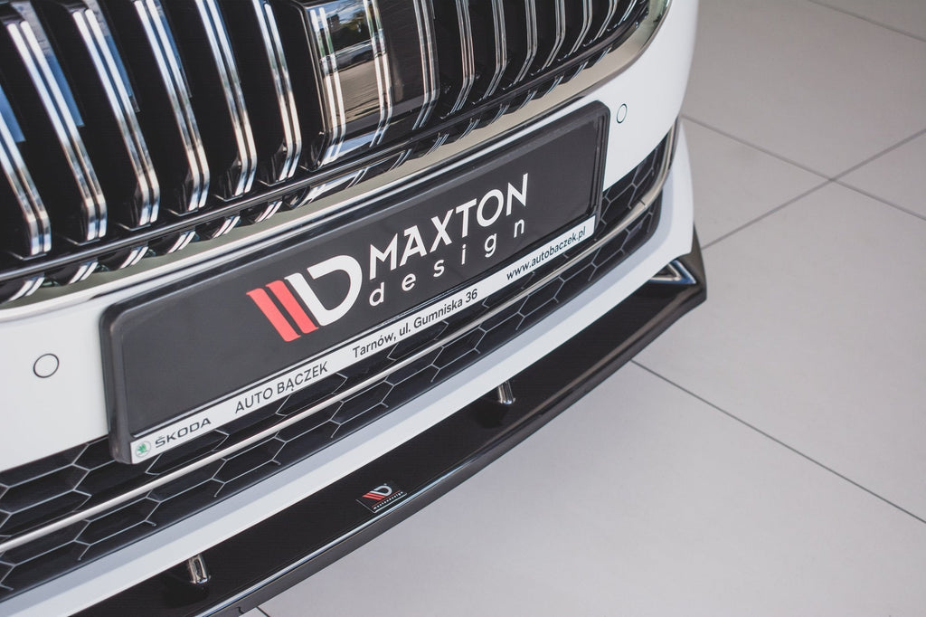Prelungire splitter bara fata Skoda Superb Mk3 Facelift 2019- v9 - Maxton Design
