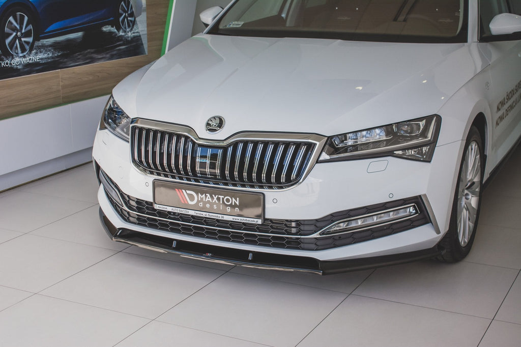 Prelungire splitter bara fata Skoda Superb Mk3 Facelift 2019- v9 - Maxton Design