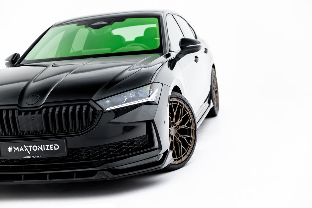 Prelungire splitter bara fata Skoda Superb Sportline Mk4 2024- v4 - Maxton Design