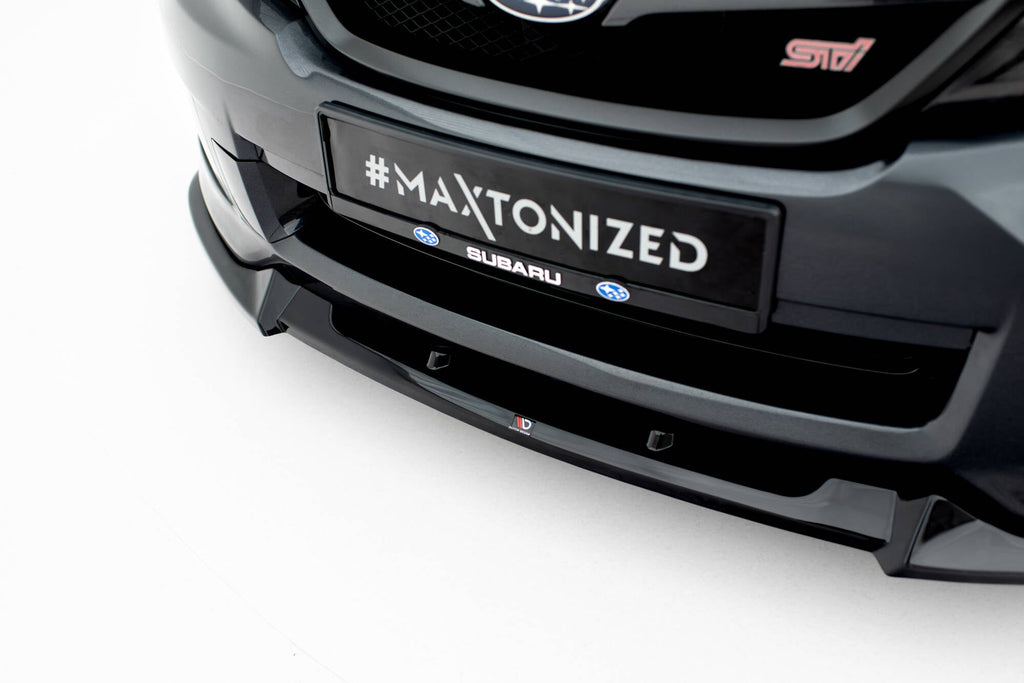 Prelungire splitter bara fata Subaru Impreza WRX STI Mk3 Facelift 2011-2014 v12 - Maxton Design