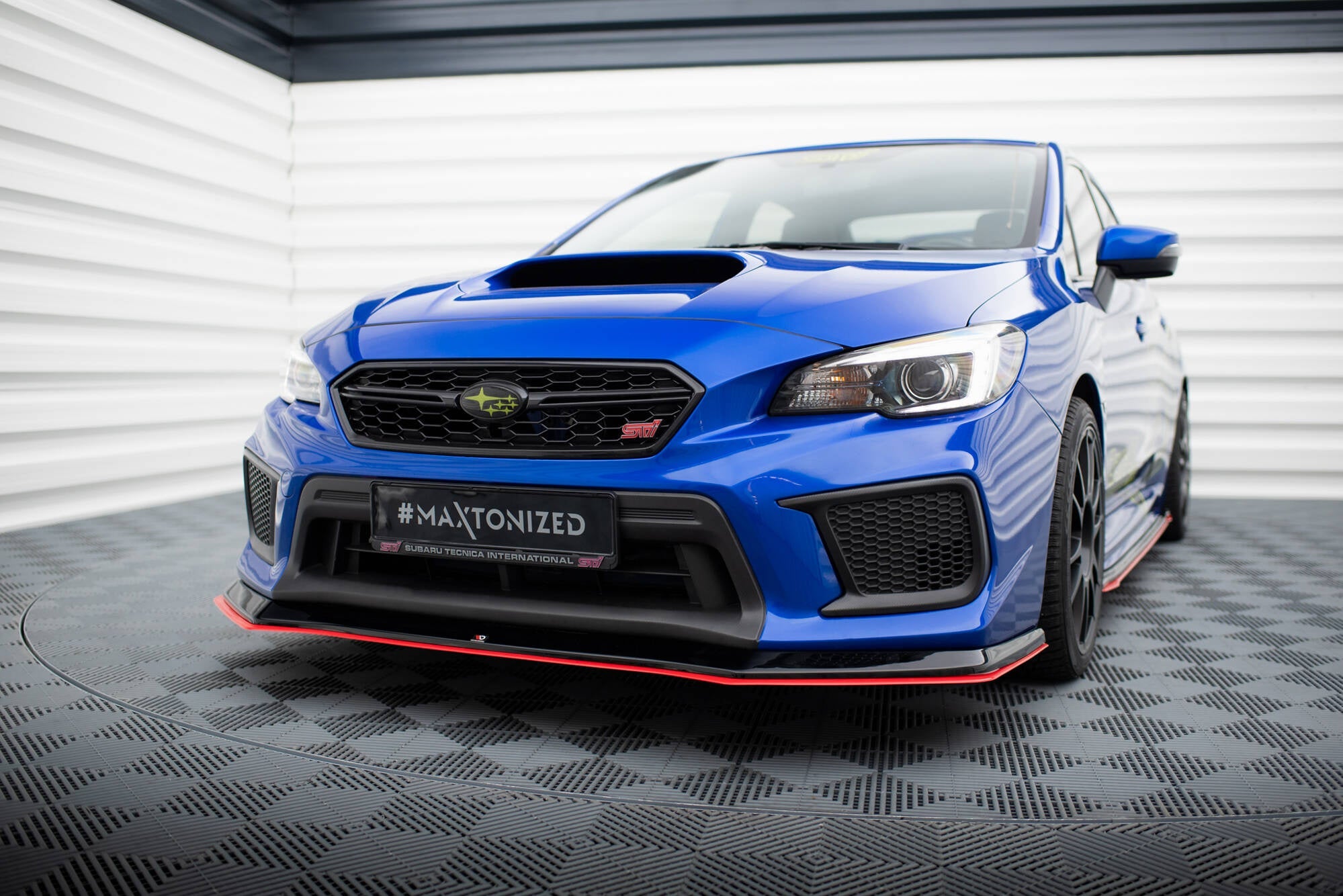 Prelungire splitter bara fata Subaru WRX STI Mk1 Facelift 2017-2021 v2 - Maxton Design