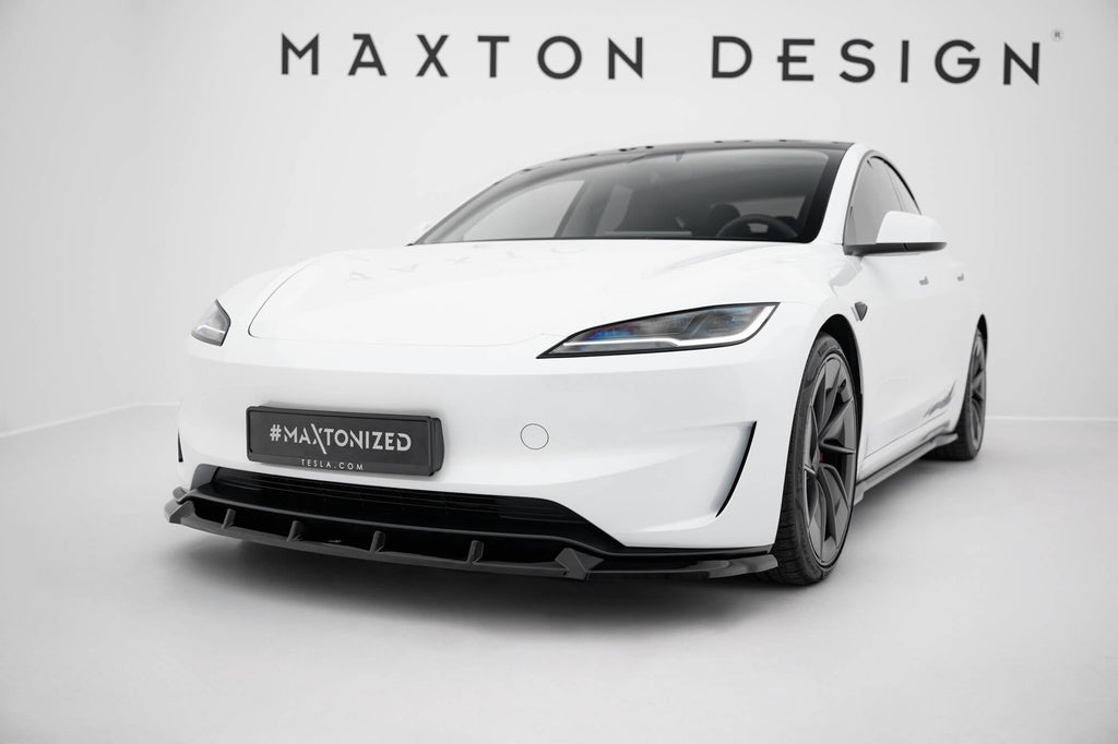 Prelungire splitter bara fata Tesla Model 3 Performance Mk1 Facelift 2023- v7 - Maxton Design