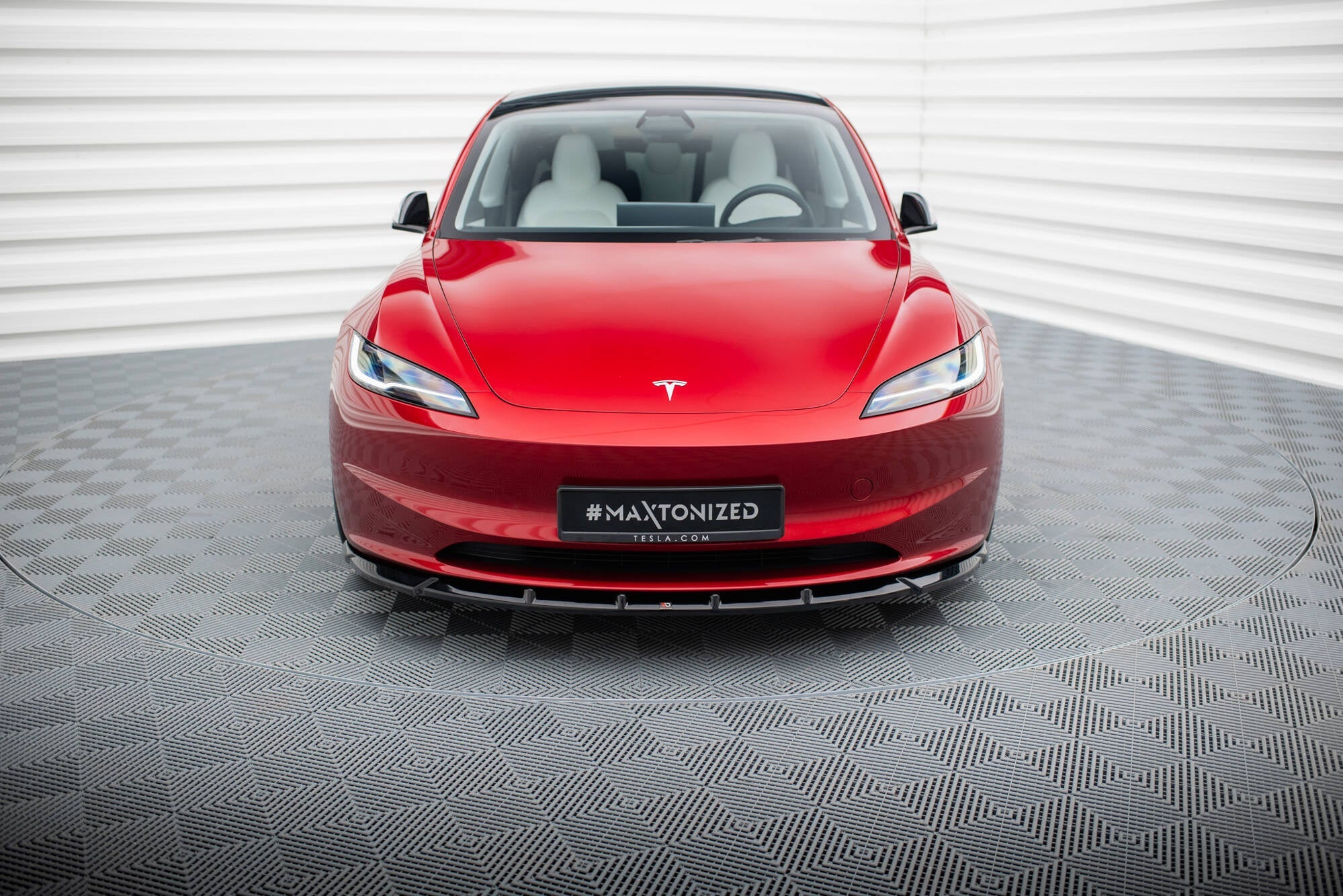 Prelungire splitter bara fata Tesla Model 3 Project Highland Facelift 2023- v5 - Maxton Design