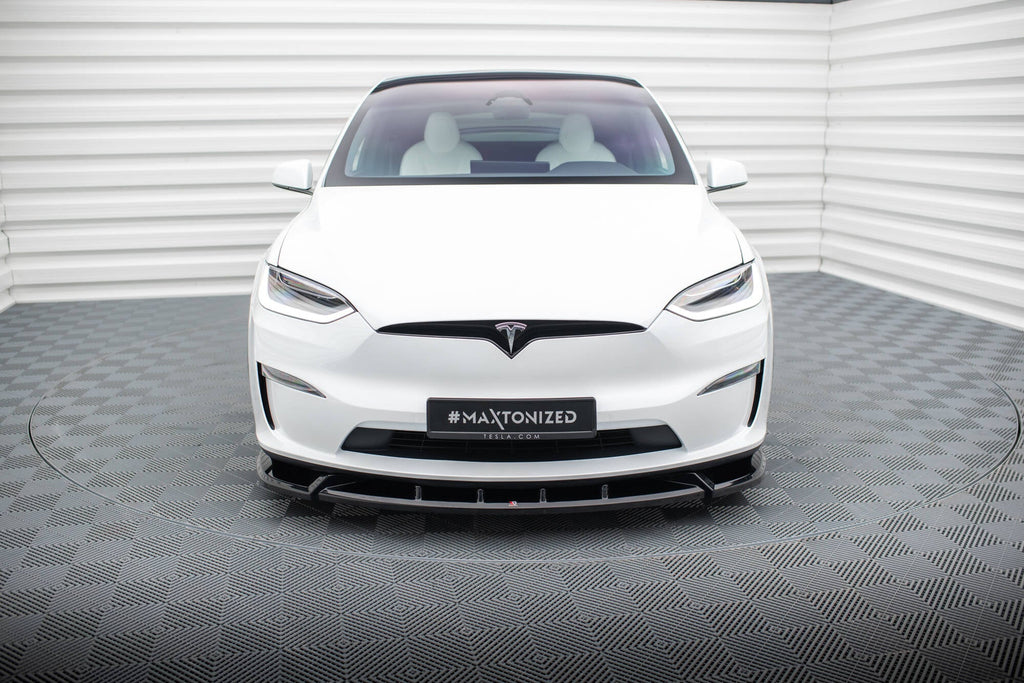 Prelungire splitter bara fata Tesla Model X Mk1 Facelift 2021- v4 - Maxton Design