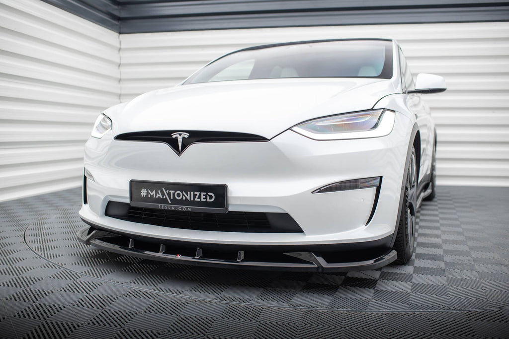 Prelungire splitter bara fata Tesla Model X Mk1 Facelift 2021- v4 - Maxton Design