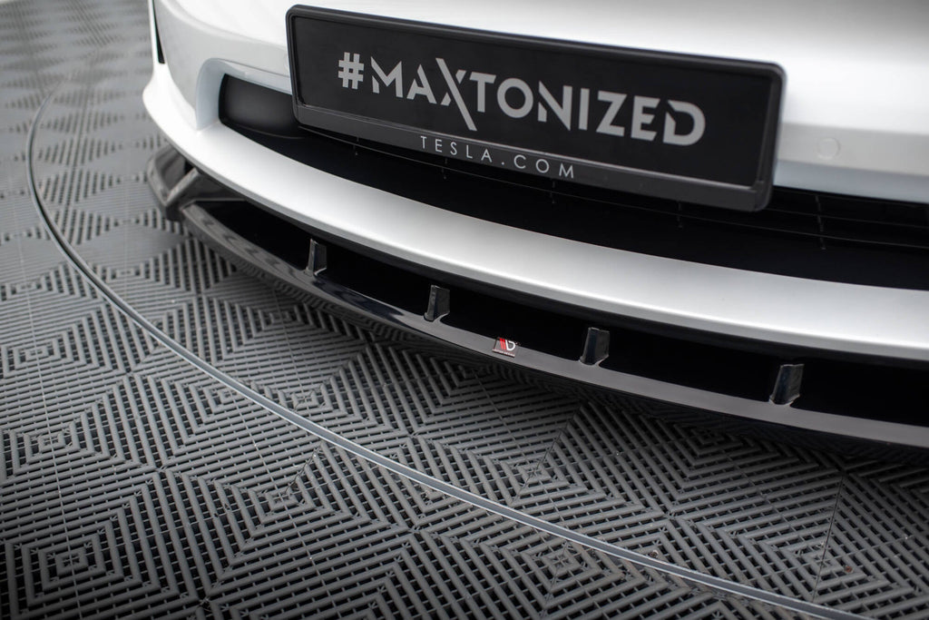 Prelungire splitter bara fata Tesla Model X Mk1 Facelift 2021- v4 - Maxton Design