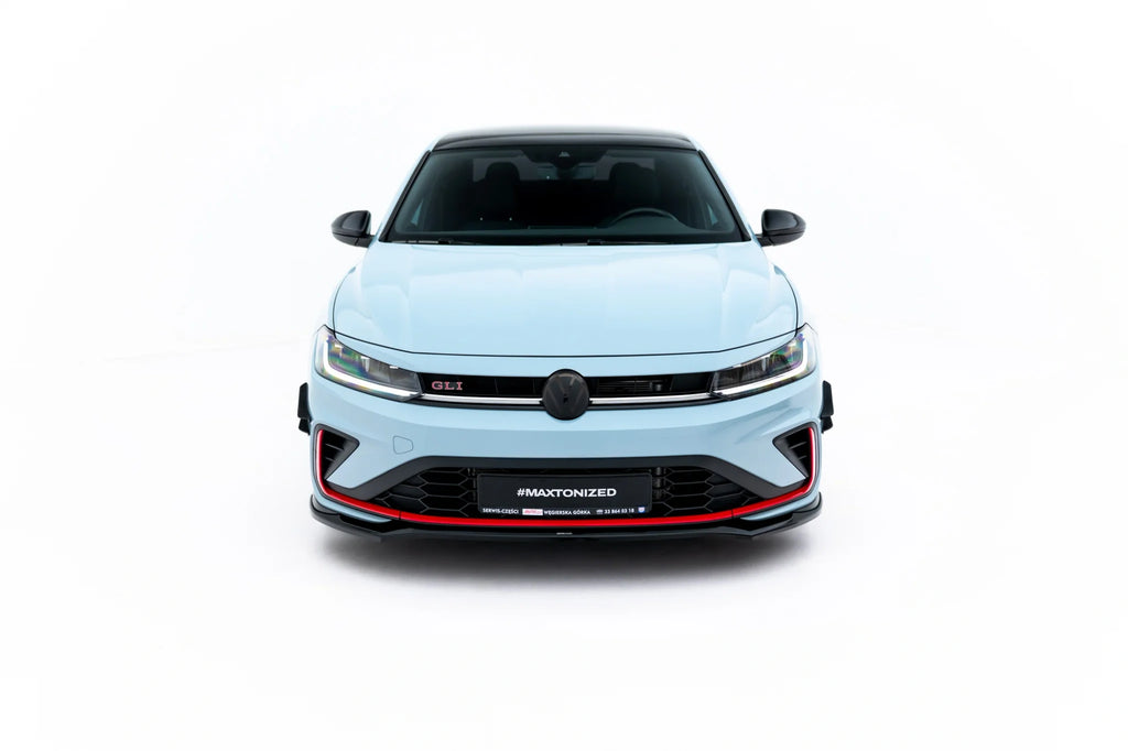 Prelungire splitter bara fata V.2 Volkswagen Jetta GLI Mk7 Facelift 2  - Maxton Design