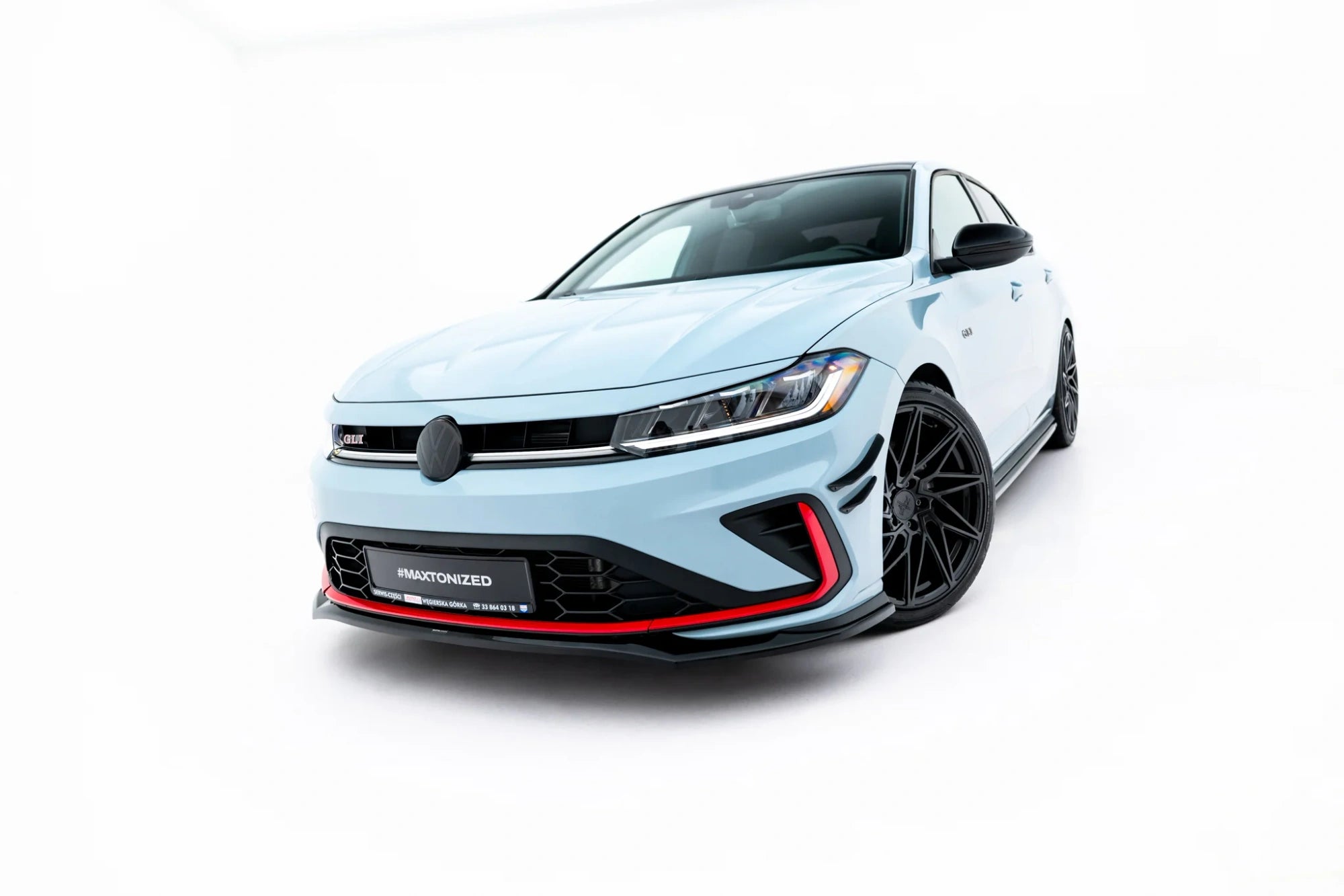 Prelungire splitter bara fata V.2 Volkswagen Jetta GLI Mk7 Facelift 2  - Maxton Design