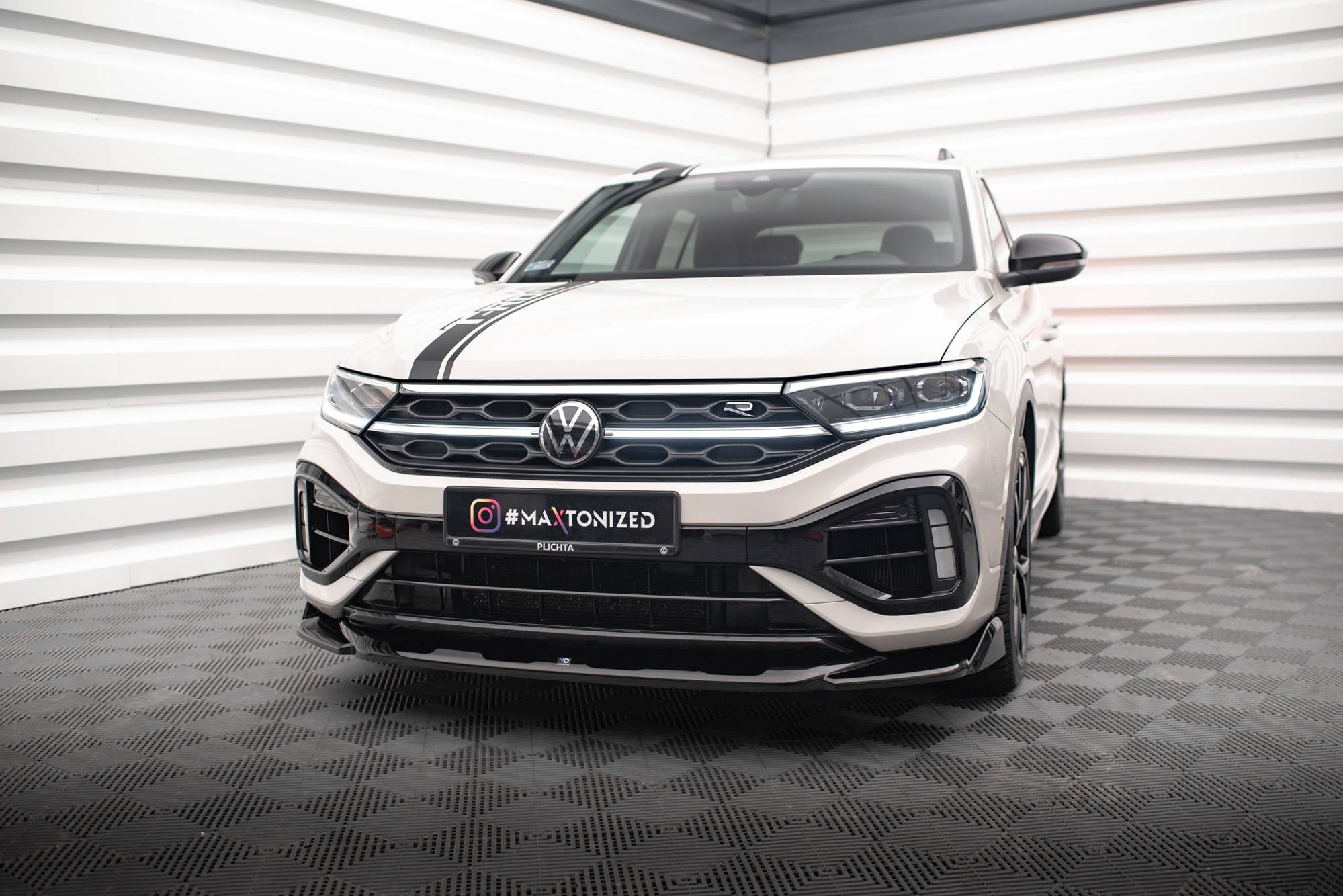 Prelungire splitter bara fata Volkswagen T-Roc R Mk1 Facelift 2021- v4 - Maxton Design
