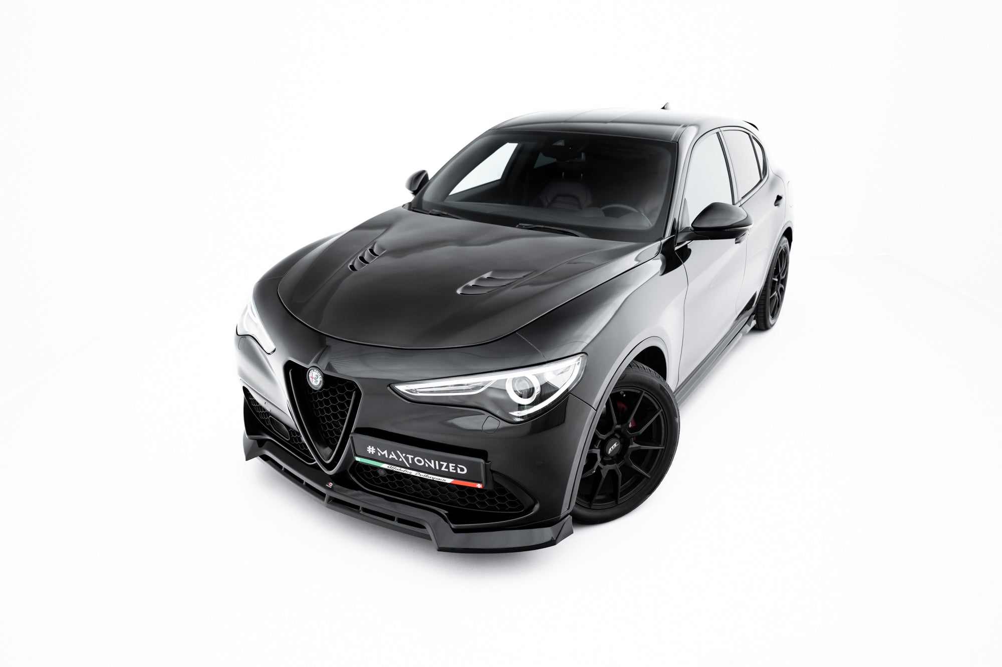 Prelungire splitter bara fata Alfa Romeo Stelvio Mk1 2016-2020 v4 - Maxton Design