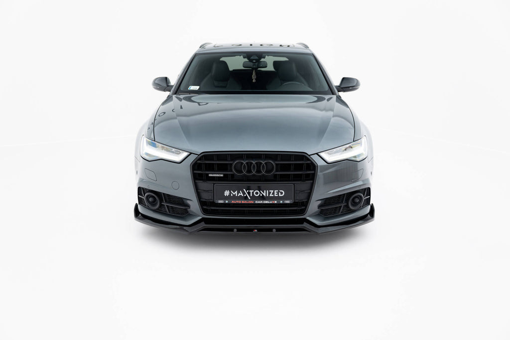Prelungire splitter bara fata Audi A6 C7 S-line/ S6 C7 Facelift 2014-2017 v18 - Maxton Design