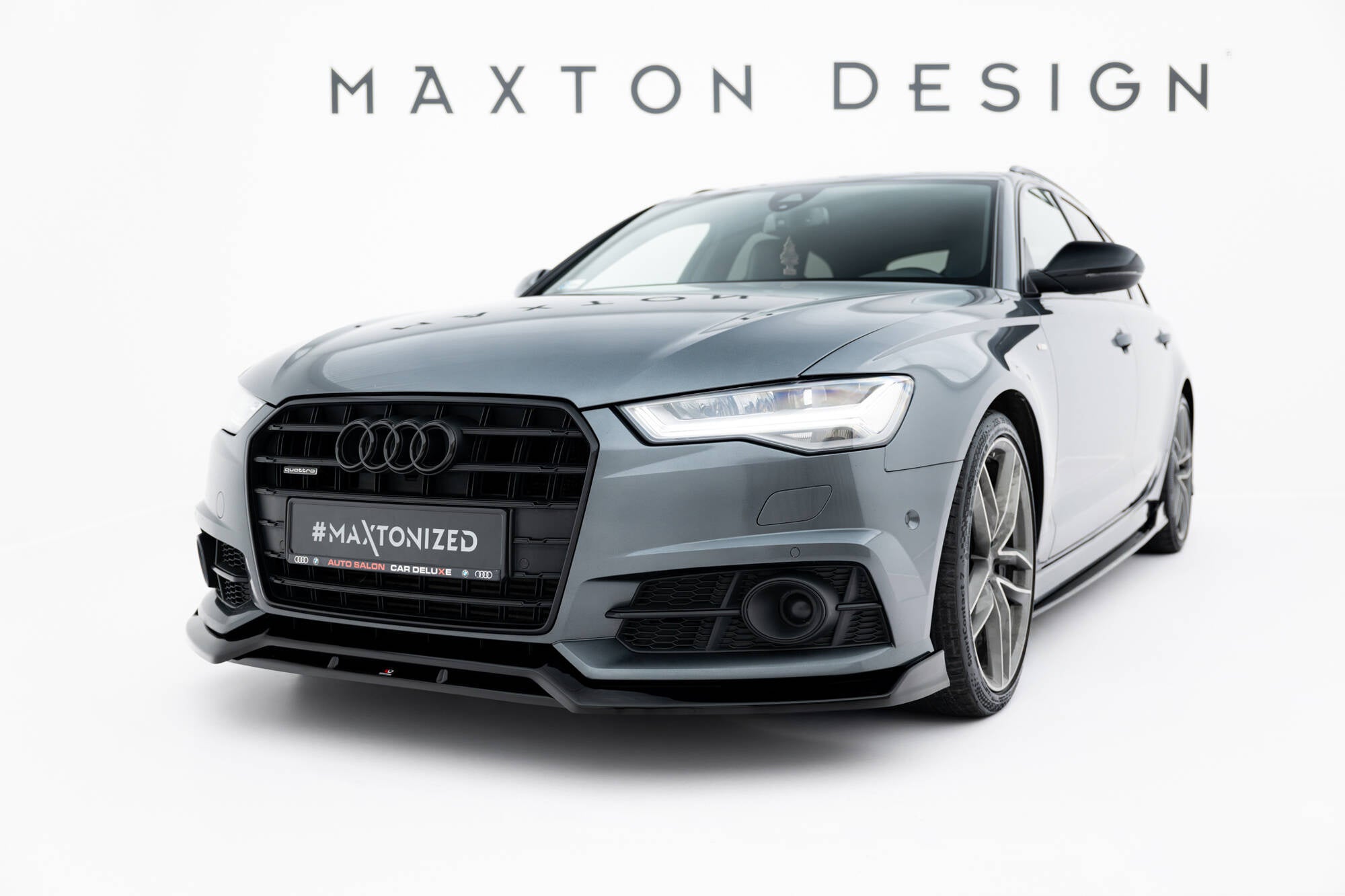 Prelungire splitter bara fata Audi A6 C7 S-line/ S6 C7 Facelift 2014-2017 v18 - Maxton Design