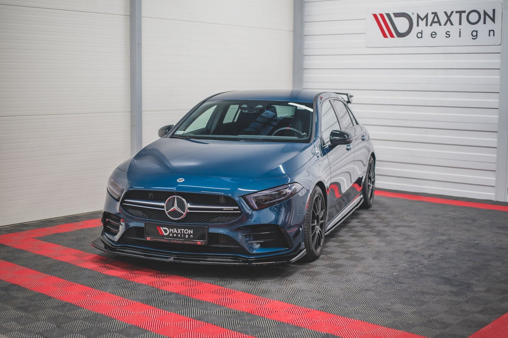 Prelungire splitter bara fata Mercedes A Class W177 A35 AMG 2018- v3 - Maxton Design