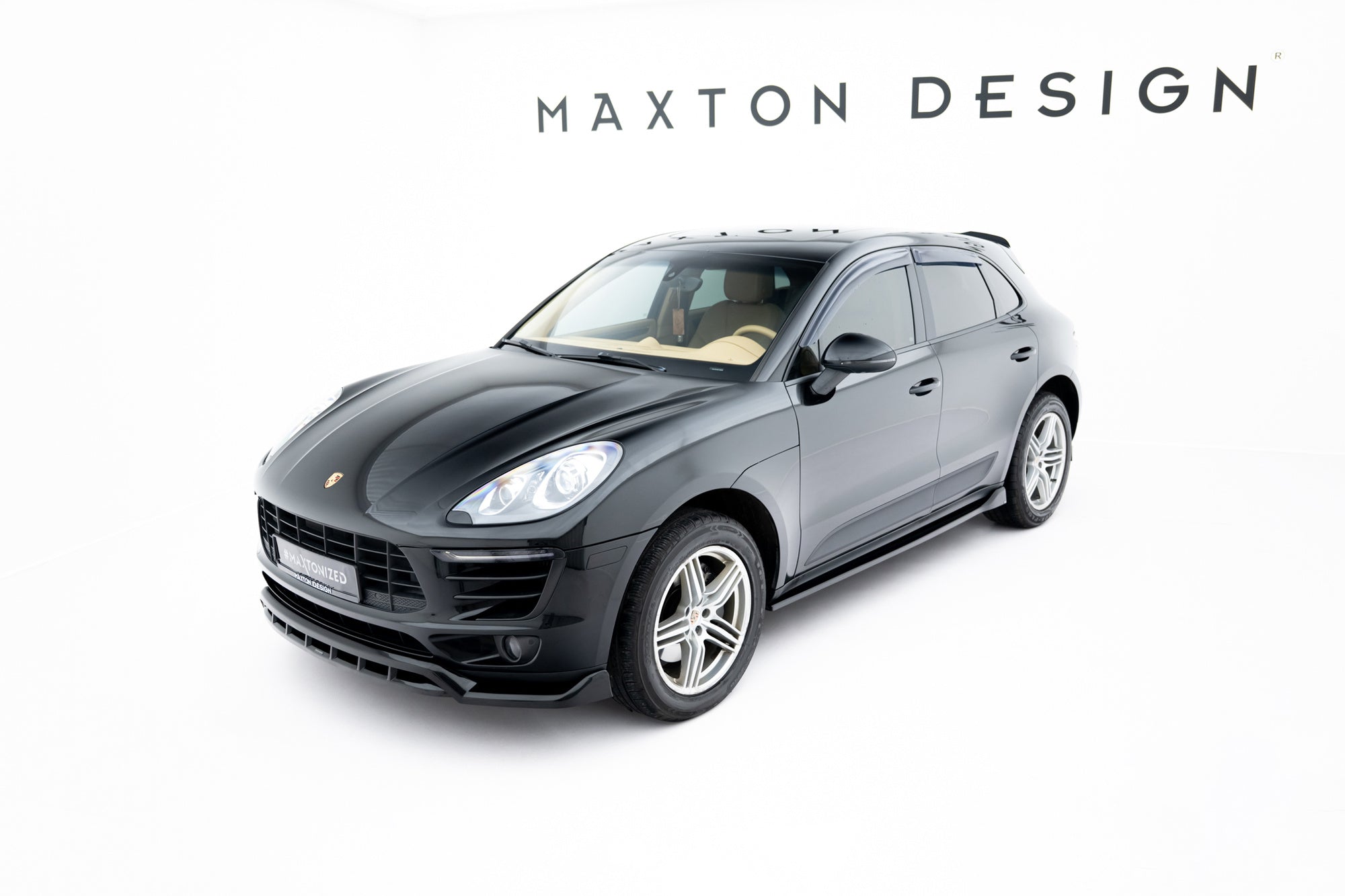 Prelungire splitter bara fata Porsche Macan Mk1 2014-2018 v6 - Maxton Design