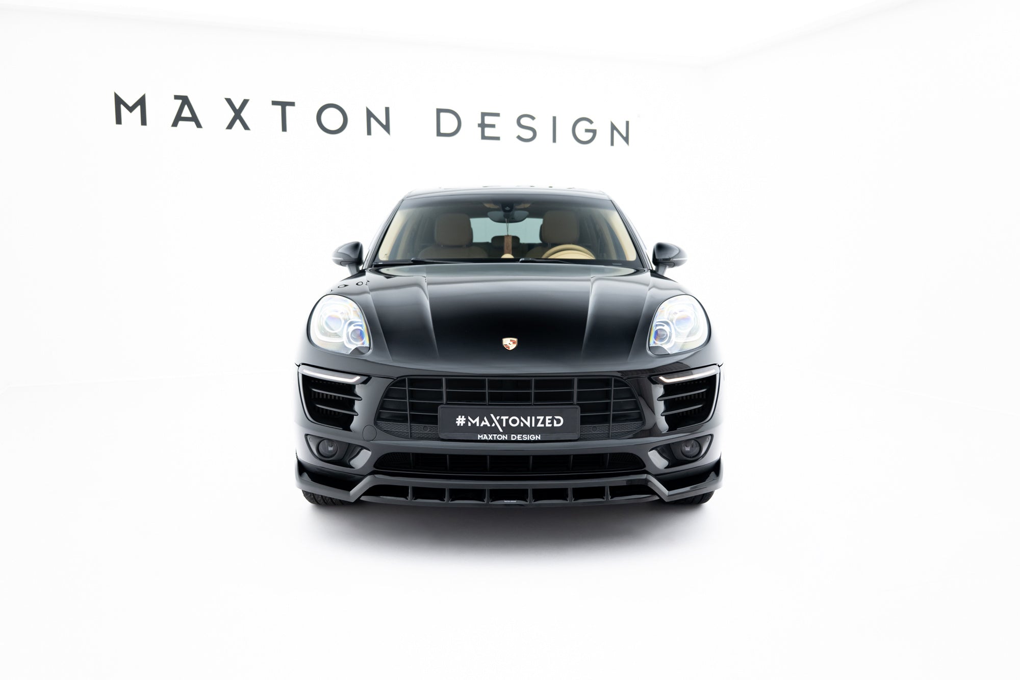 Prelungire splitter bara fata Porsche Macan Mk1 2014-2018 v6 - Maxton Design