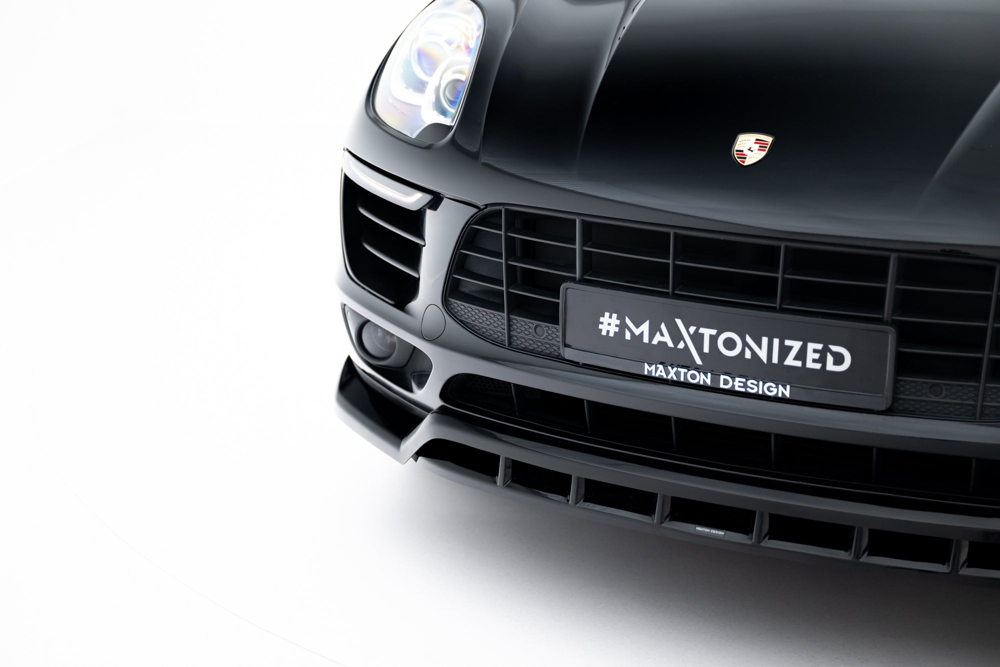 Prelungire splitter bara fata Porsche Macan Mk1 2014-2018 v6 - Maxton Design