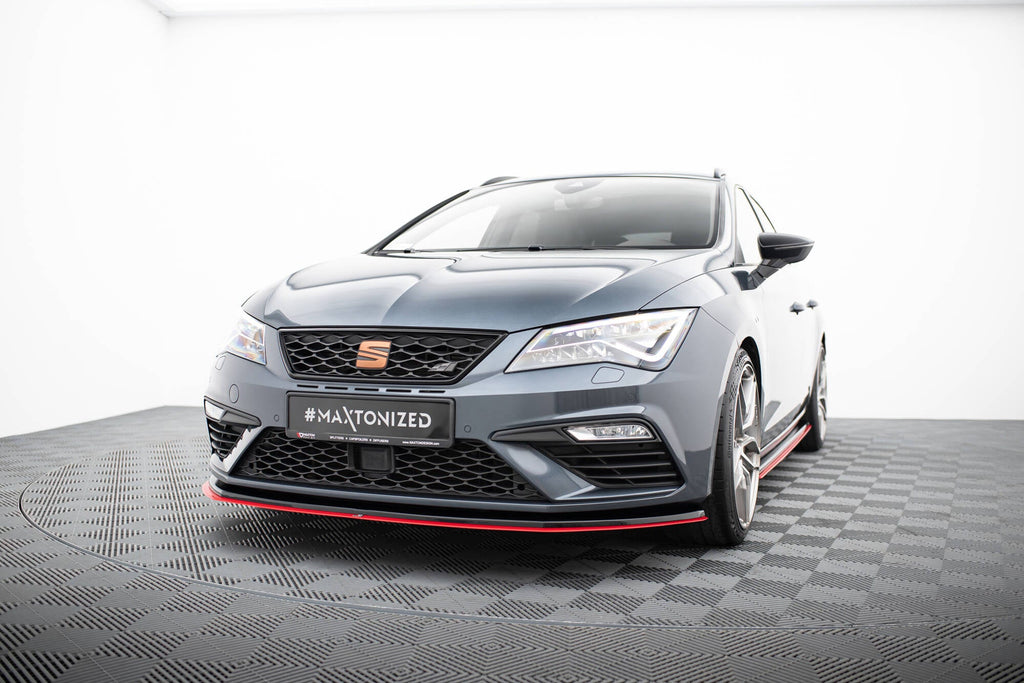 Prelungire splitter bara fata Seat Leon 5F Mk3 Cupra FR Facelift 2017-2020 v5 - Maxton Design