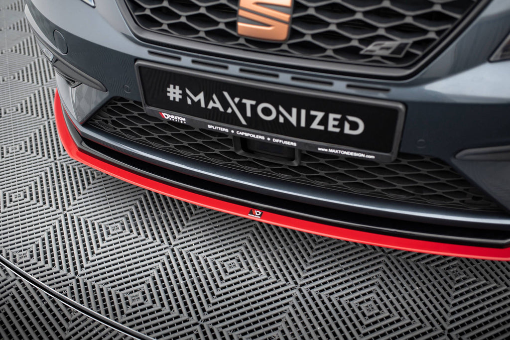 Prelungire splitter bara fata Seat Leon 5F Mk3 Cupra FR Facelift 2017-2020 v5 - Maxton Design