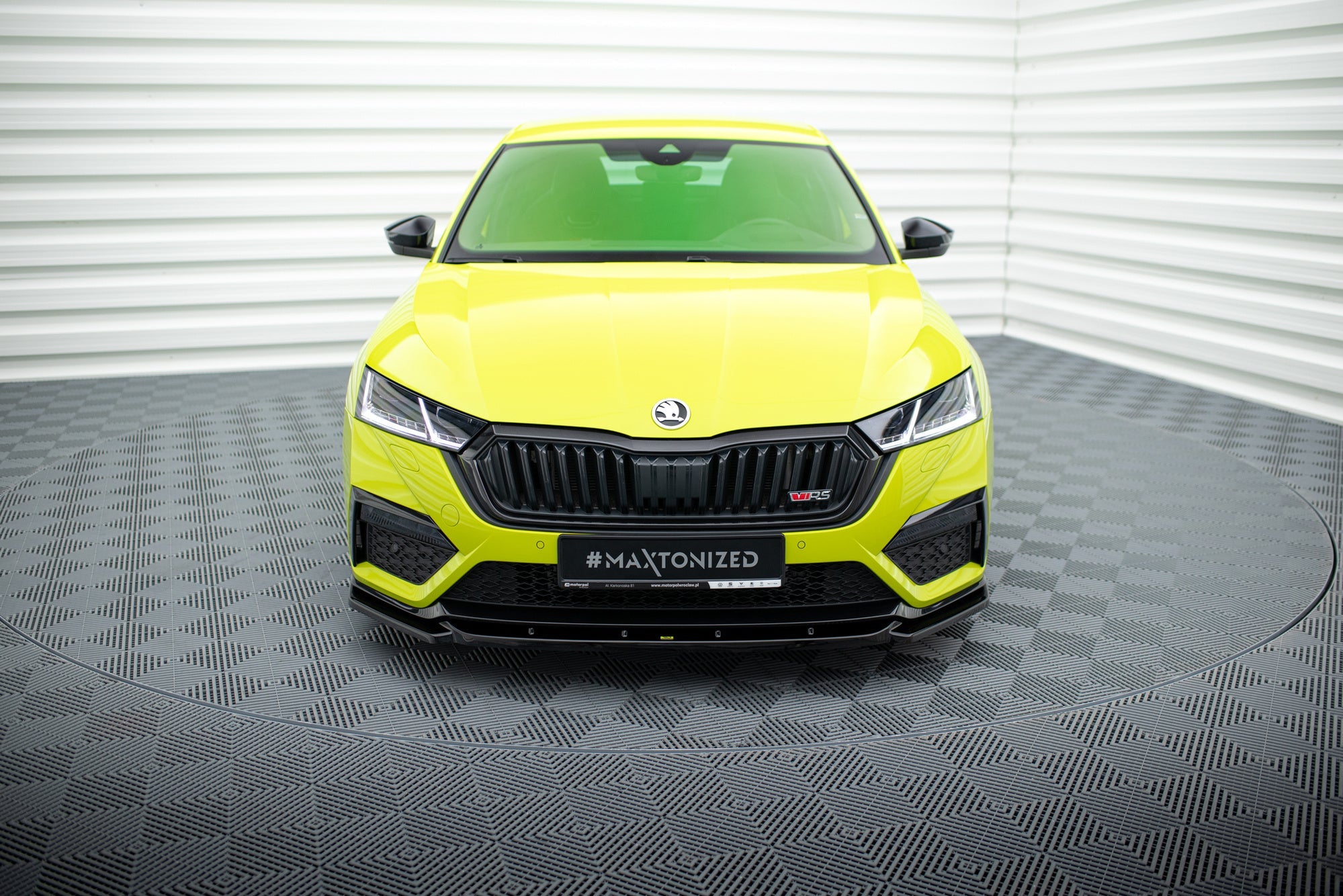 Prelungire splitter bara fata Skoda Octavia RS Mk4 2020- v11 - Maxton Design