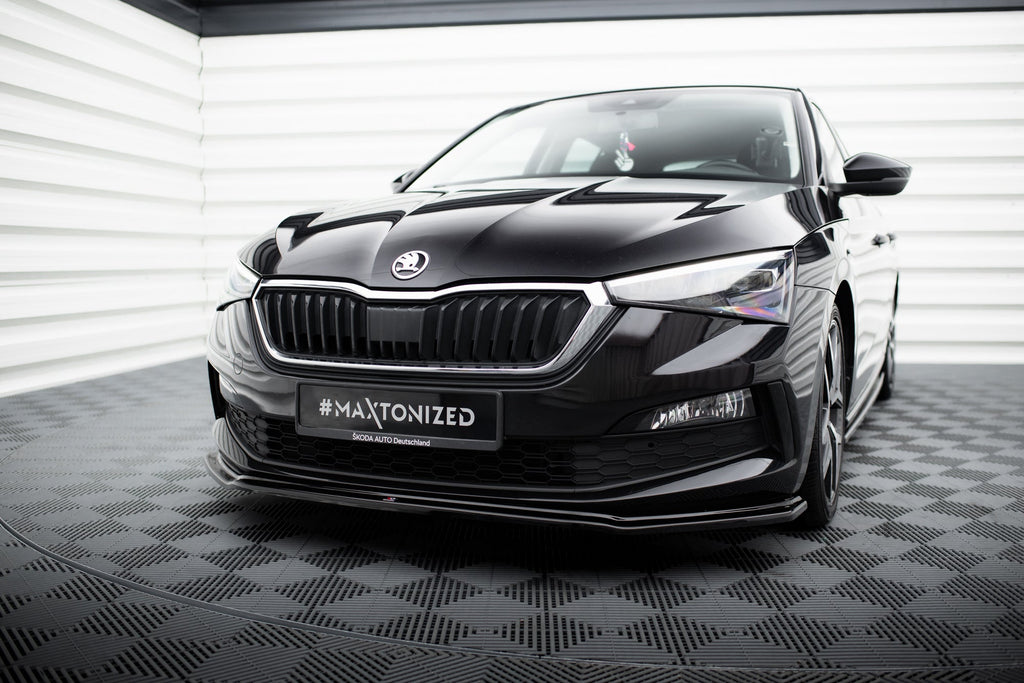 Prelungire splitter bara fata Skoda Scala 2018- v3 - Maxton Design