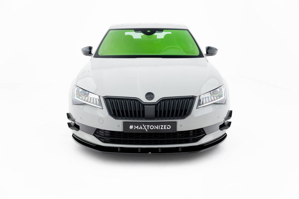 Prelungire splitter bara fata Skoda Superb Mk3 2015- v6 - Maxton Design
