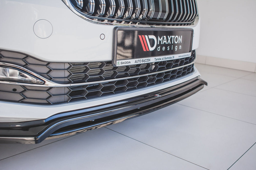 Prelungire splitter bara fata Skoda Superb Mk3 Facelift 2019- v10 - Maxton Design