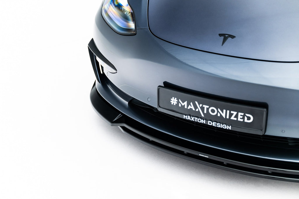 Prelungire splitter bara fata Tesla Model 3 2017- v3 - Maxton Design
