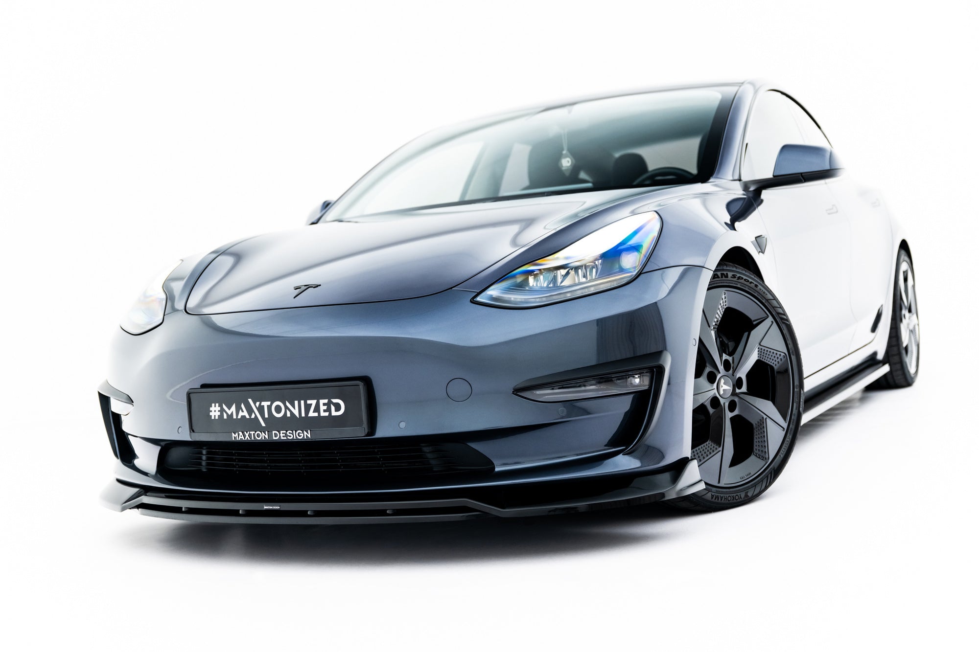 Prelungire splitter bara fata Tesla Model 3 2017- v3 - Maxton Design