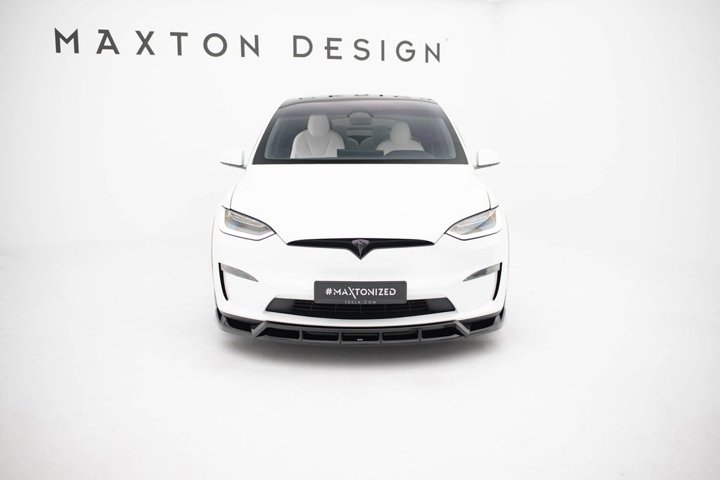 Prelungire splitter bara fata Tesla Model X Mk1 Facelift 2021- v5 - Maxton Design