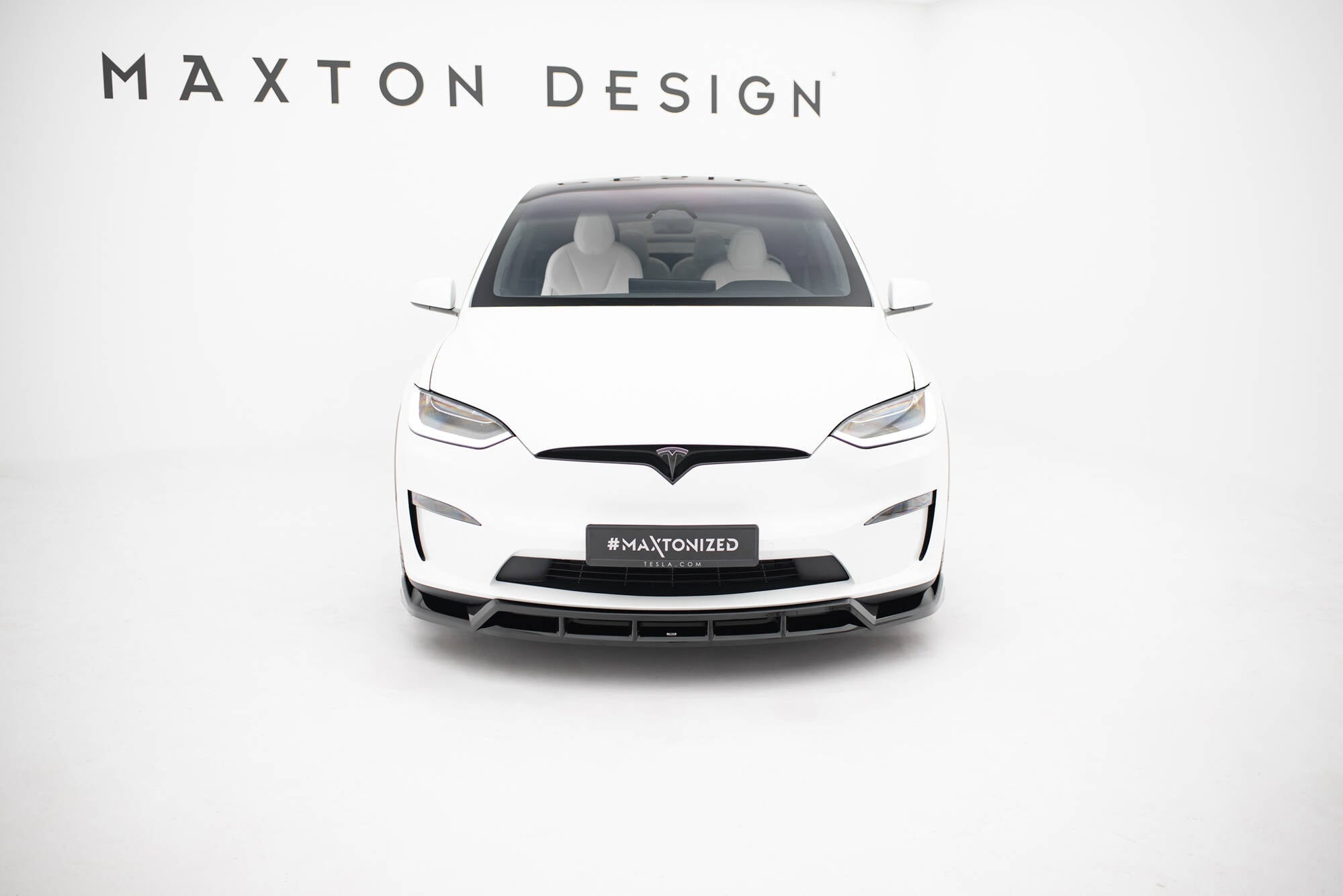 Prelungire splitter bara fata Tesla Model X Mk1 Facelift 2021- v5 - Maxton Design