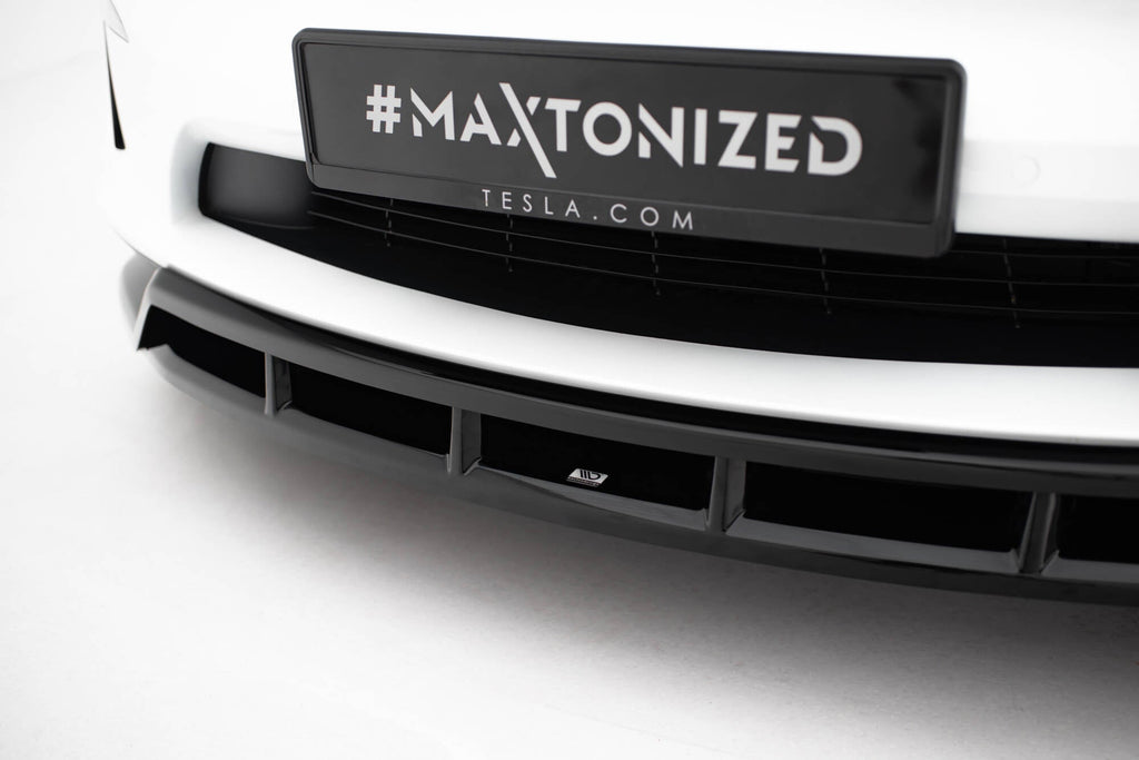 Prelungire splitter bara fata Tesla Model X Mk1 Facelift 2021- v5 - Maxton Design