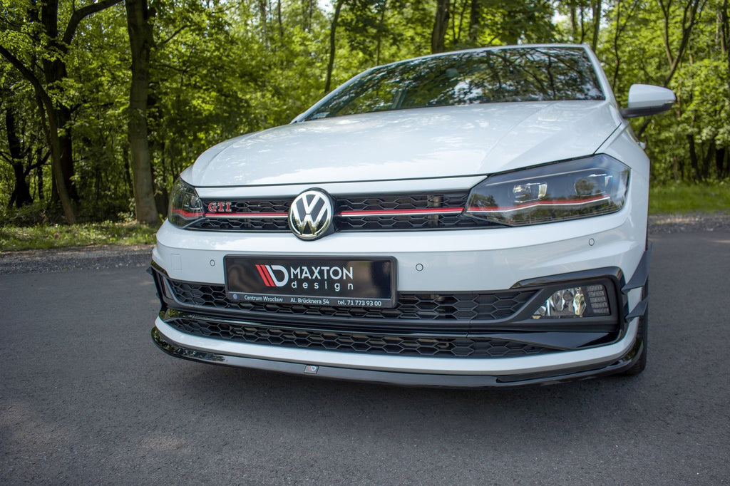 Prelungire splitter bara fata Volkswagen Polo Mk6 GTI 2017- v12 - Maxton Design