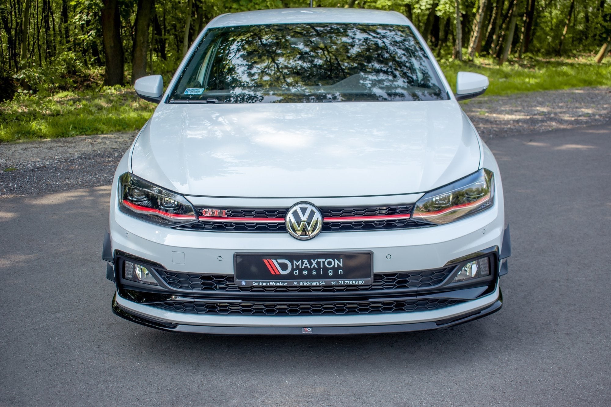 Prelungire splitter bara fata Volkswagen Polo Mk6 GTI 2017- v12 - Maxton Design