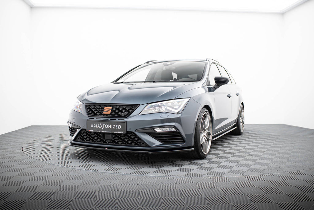 Prelungire splitter bara fata Seat Leon 5F MK3 Cupra Fr Facelift 2017-2019 v6 - Maxton Design