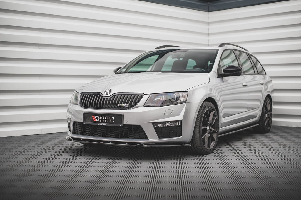 Prelungire splitter bara fata Skoda Octavia RS Mk3 2013-2016 v14 - Maxton Design
