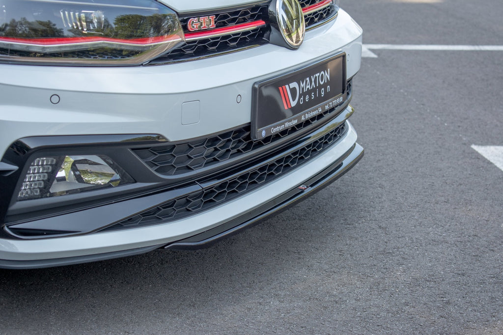 Prelungire splitter bara fata Volkswagen Polo Mk6 GTI 2017- v13 - Maxton Design