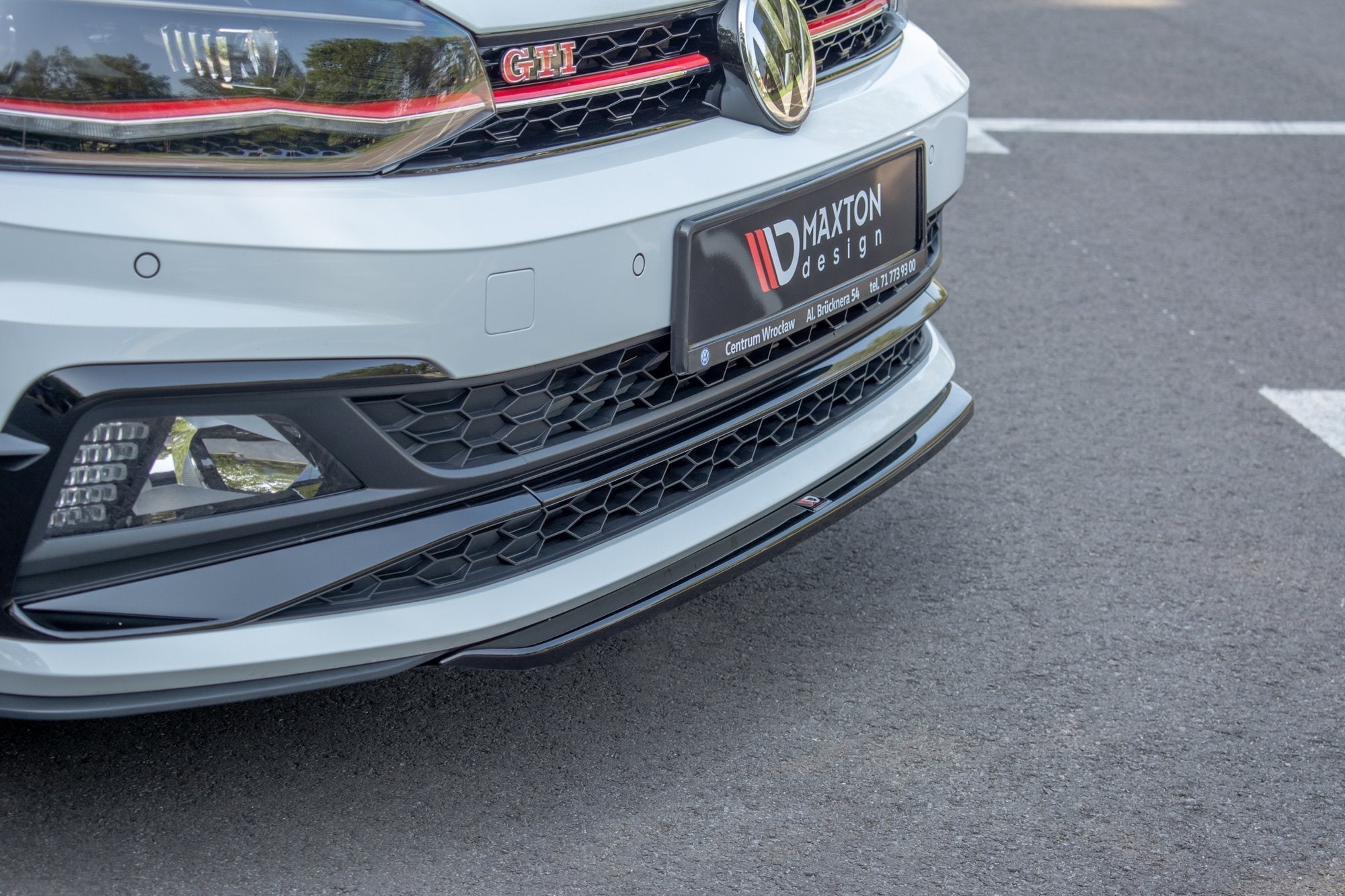 Prelungire splitter bara fata Volkswagen Polo Mk6 GTI 2017- v13 - Maxton Design