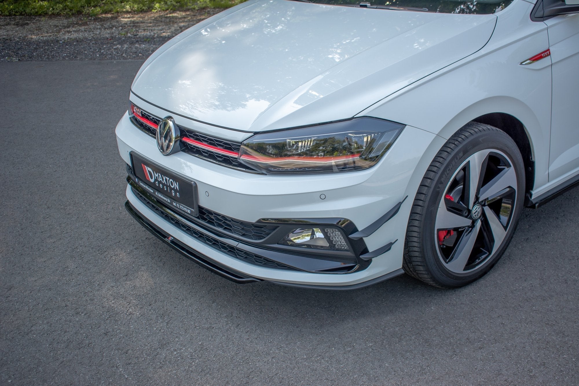 Prelungire splitter bara fata Volkswagen Polo Mk6 GTI 2017- v13 - Maxton Design