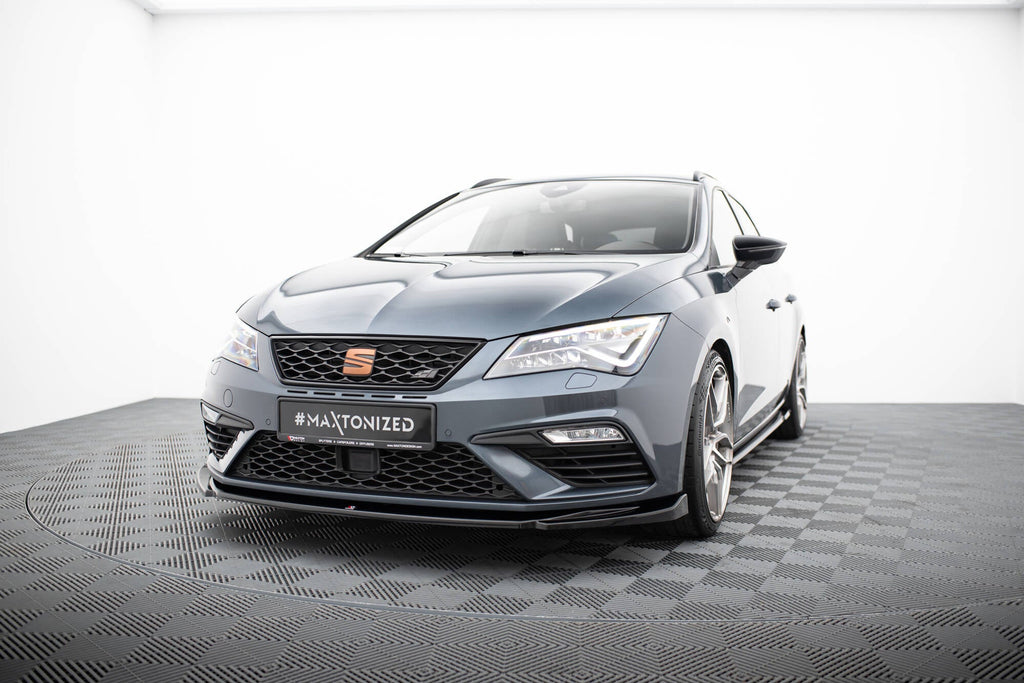 Prelungire splitter bara fata Seat Leon 5F MK3 Cupra Fr Facelift 2017-2019 v7 - Maxton Design