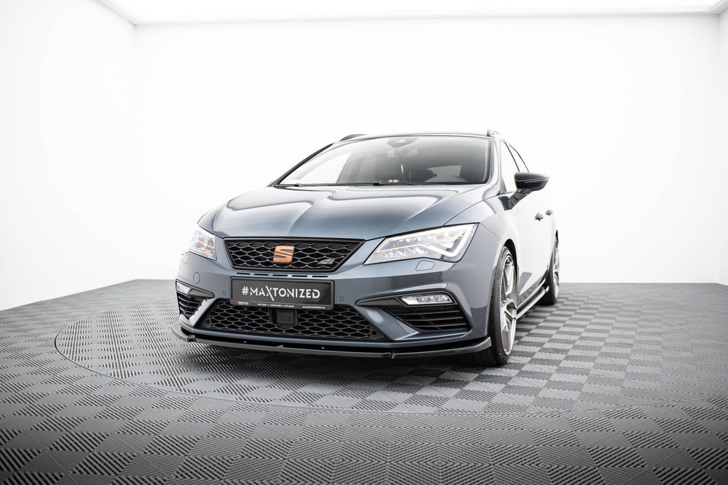 Prelungire splitter bara fata Seat Leon 5F MK3 Cupra Fr Facelift 2017-2019 v8 - Maxton Design