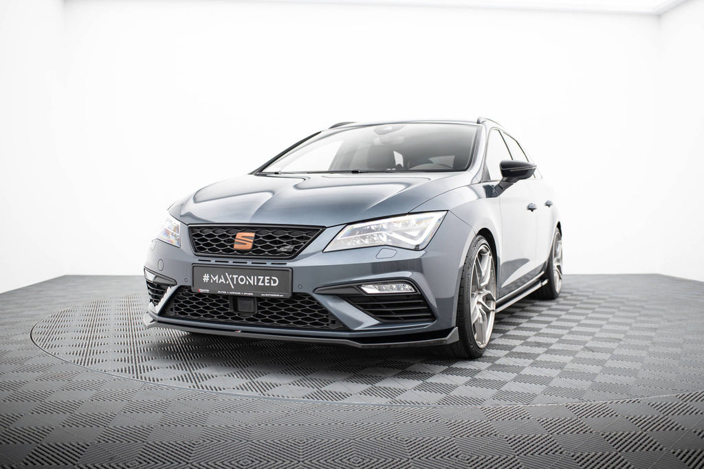 Prelungire splitter bara fata Seat Leon 5F MK3 Cupra Fr Facelift 2017-2019 v9 - Maxton Design